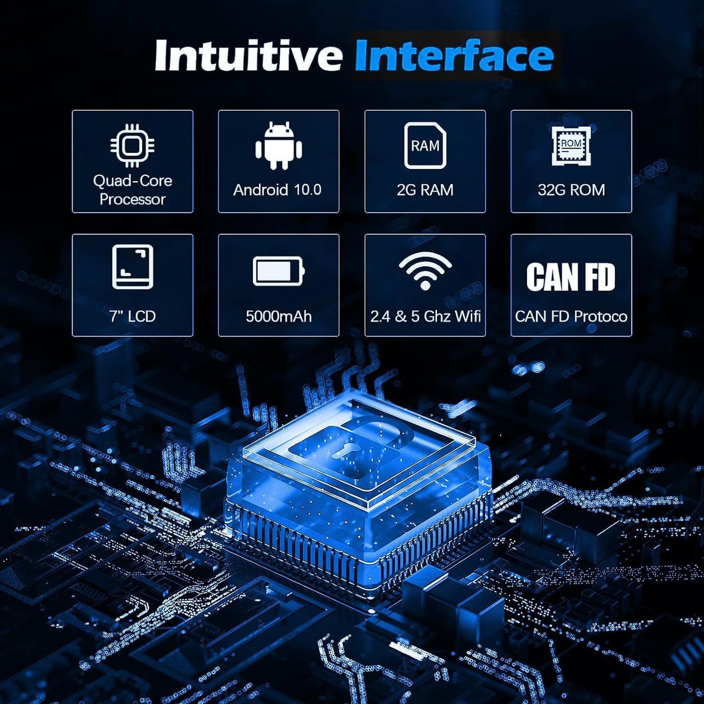 XTOOL IP616 Dispositivo Diagnostico, Tutte le diagnosi di Sistema Scanner OBD2