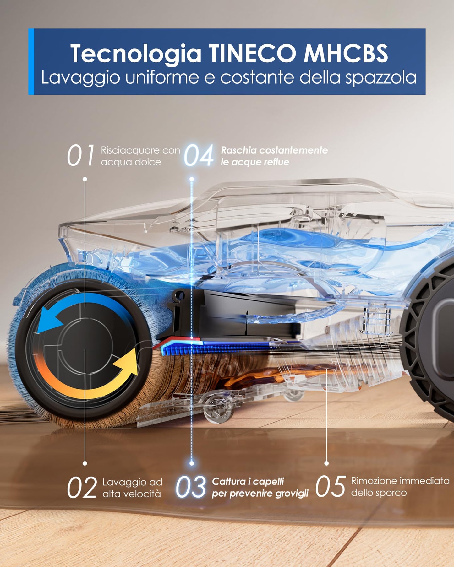 Tineco Floor One S9 Artist Aspirapolvere Lavapavimenti