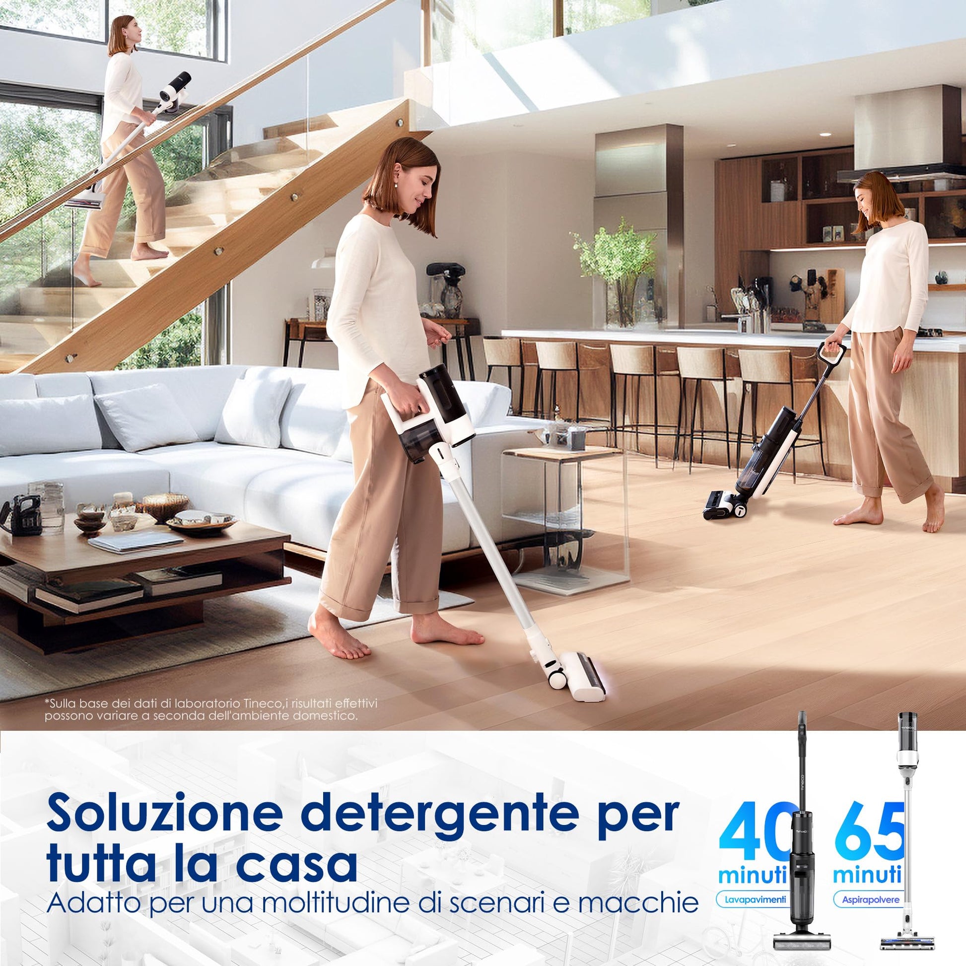 Tineco FLOOR ONE SWITCH S7 Lavapavimenti Smart Multifunzione, Autopulizia