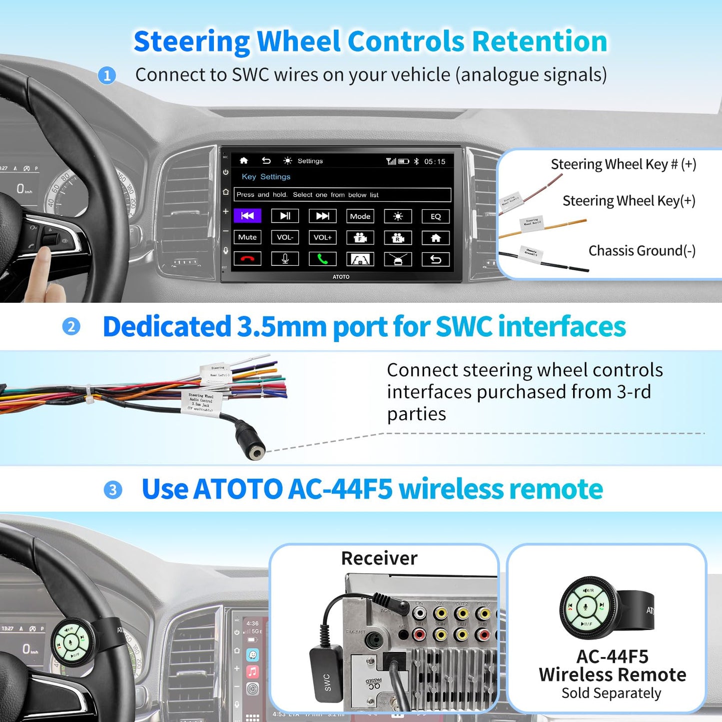 ATOTO F7XE Lettori DVD integrati nel cruscotto, nel DAB/DAB+, CarPlay Senza Fili e Android Auto F7G2B7XED