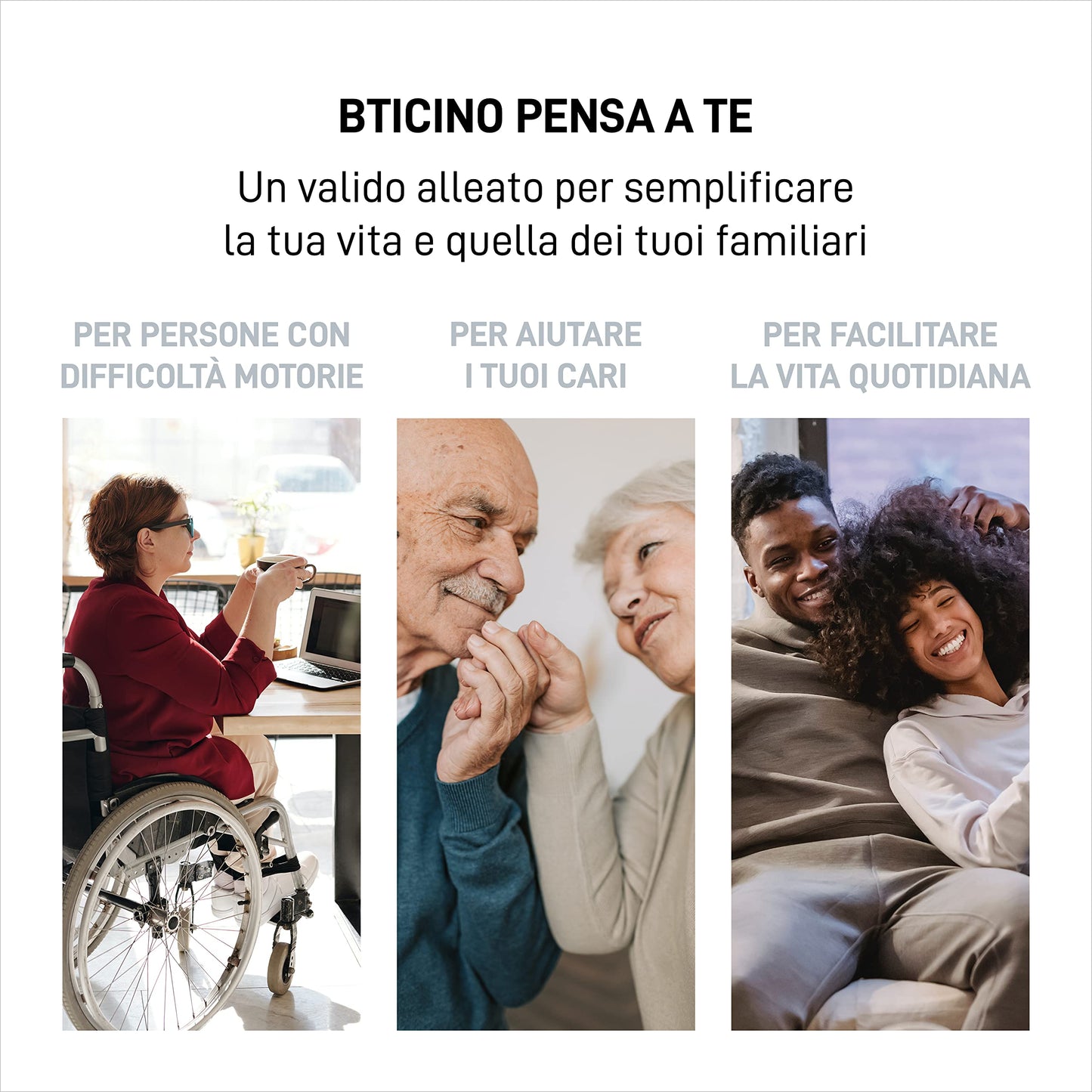 BTicino Kit Tapparelle Connesse Livinglight Smart SL3602KIT, 1 Gateway Plug-in S36GWGC e 3 Tapparella Antracite L4027C