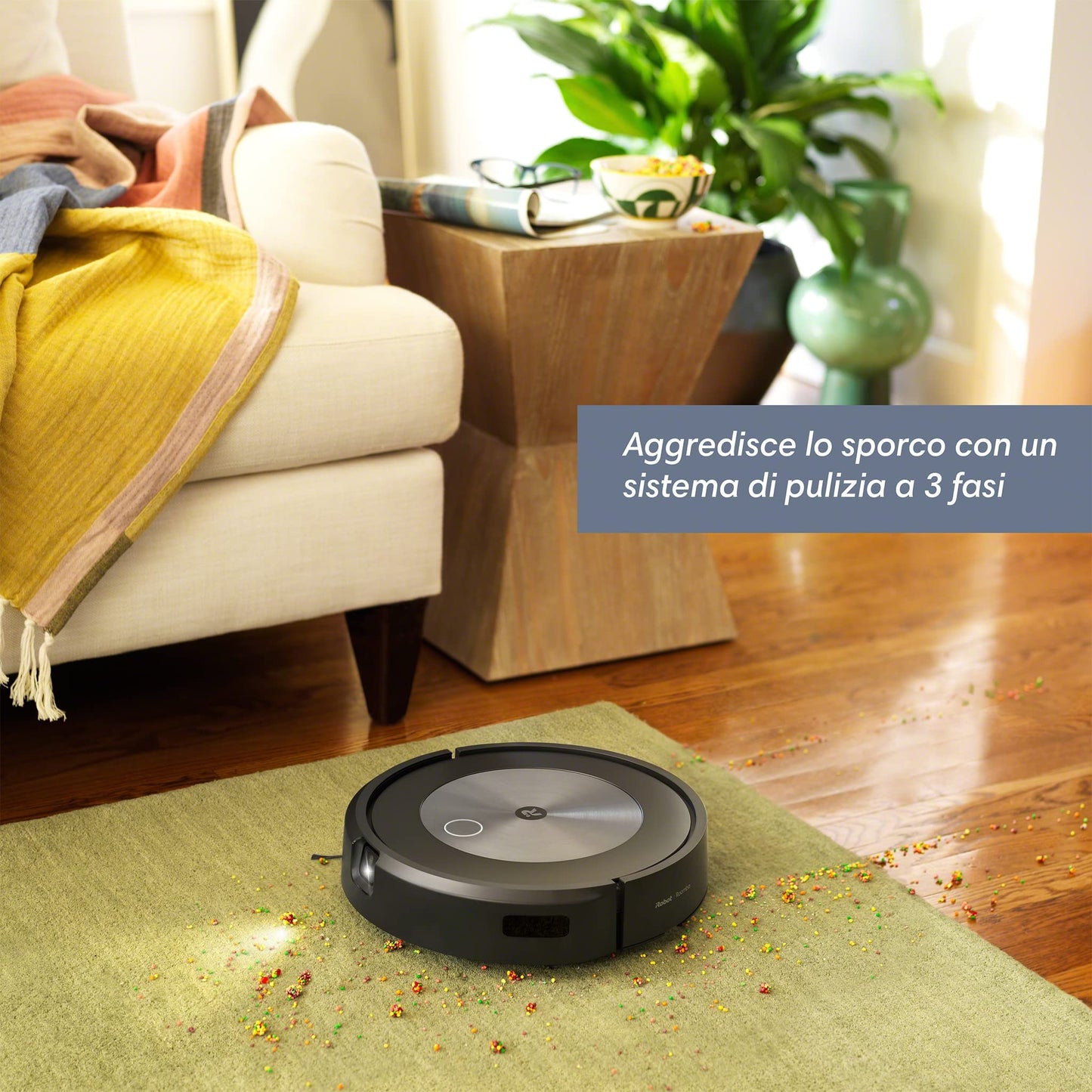 iRobot Roomba J7, Robot Aspirapolvere, Mappatura Intelligente, Rilevamento Ostacoli, Wi-Fi