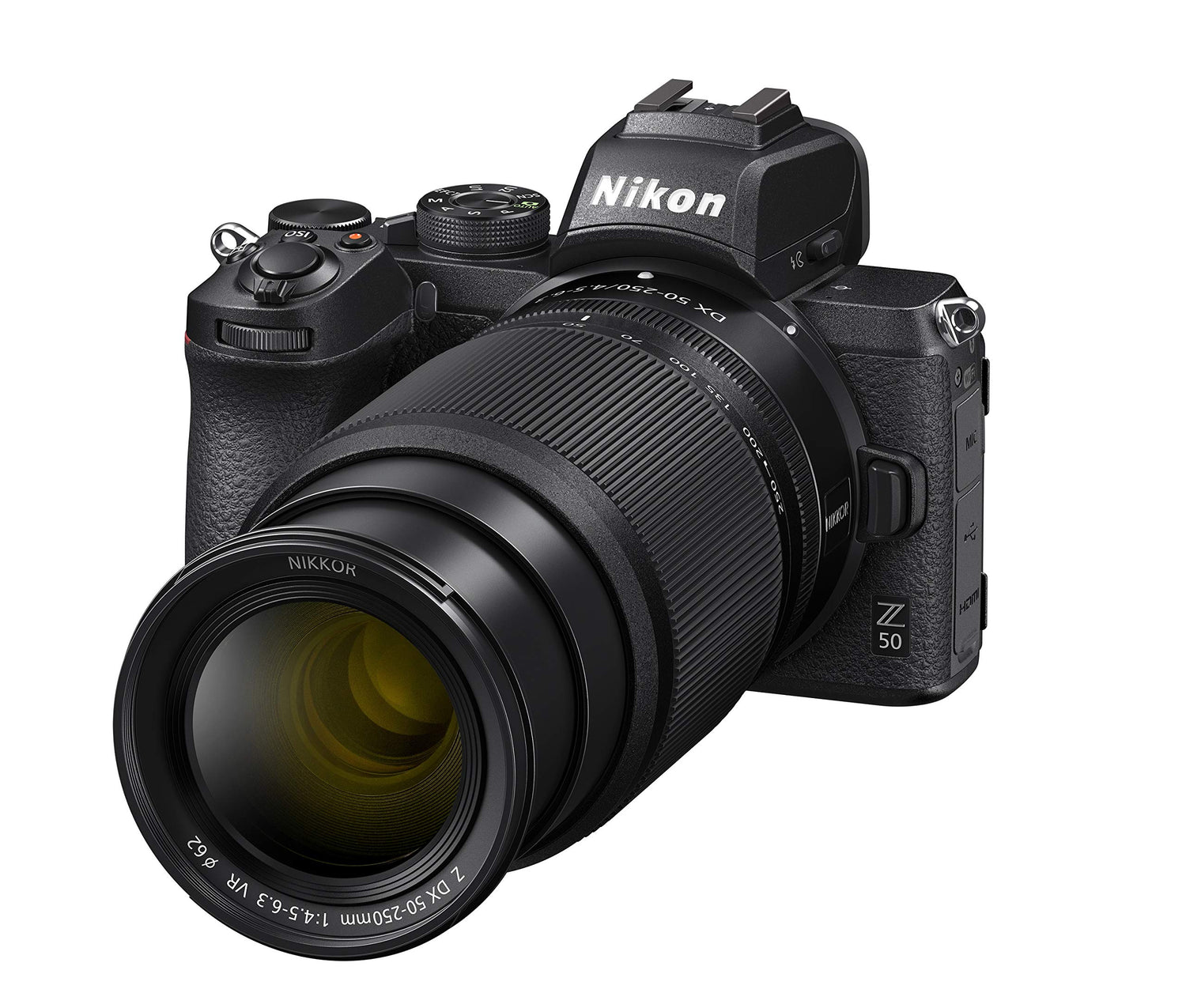 Nikon Z50 + Z DX 16-50VR+50-250VR Fotocamera Mirrorless, CMOS DX da 20.9 Mp, Sistema Hybrid-AF