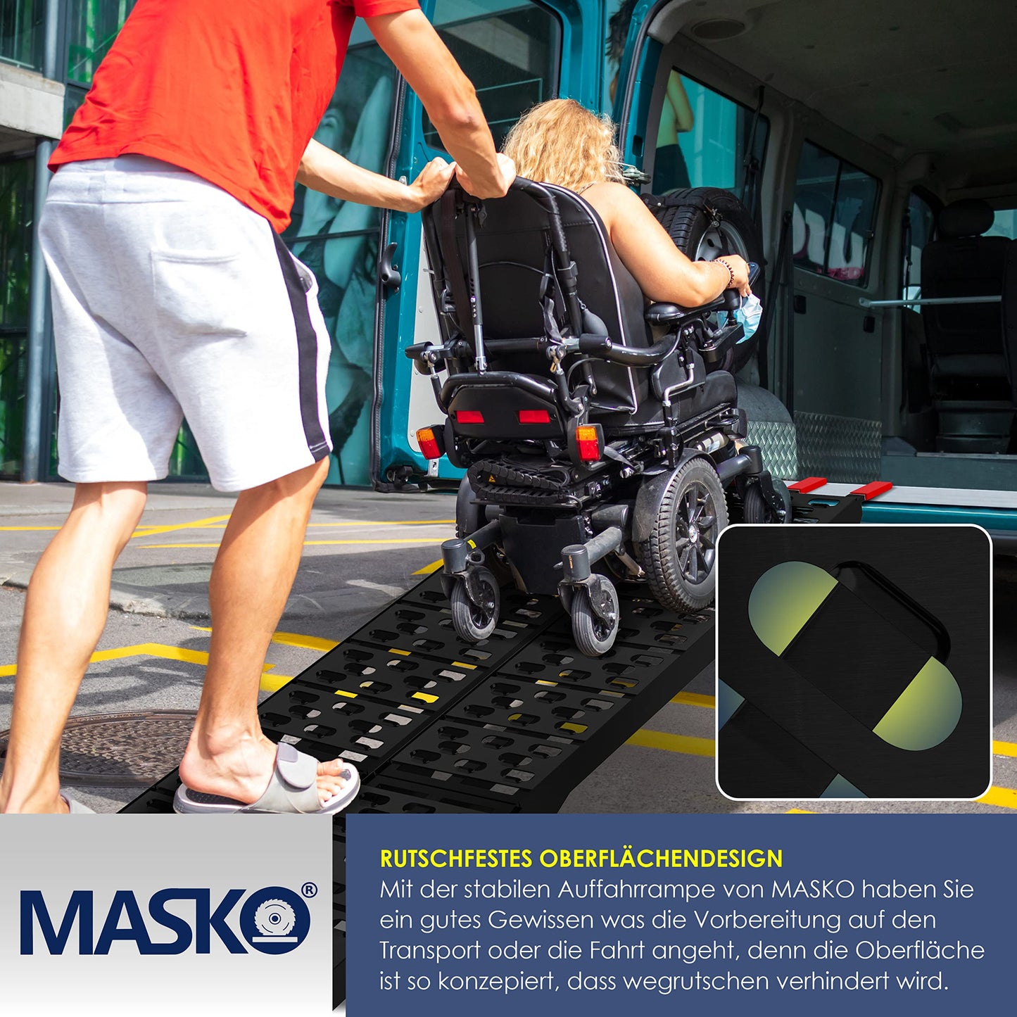 Masko 2 rampe di carico, con portata da 680 kg  per moto, ATV, quad, auto