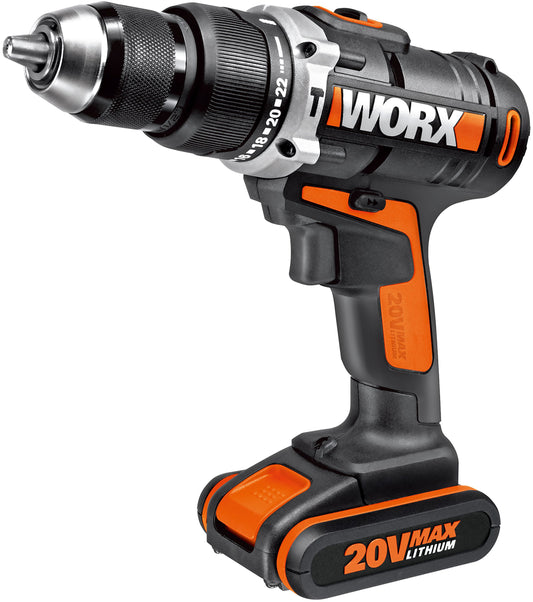 Worx WX372.1 Hammer Drill 1 batteria agli ioni di litio 20V-2,0Ah