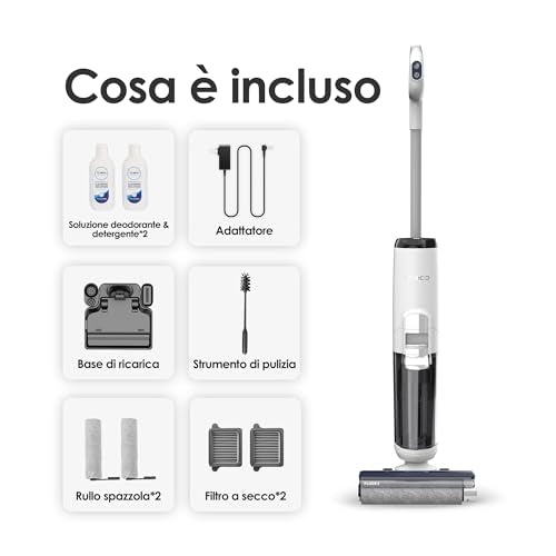 Tineco iFLOOR 5 Breeze Complete Aspirapolvere Lavapavimenti Senza Fili Scopa Elettrica