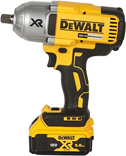 DEWALT DCF899P2-QW Trapano Avvitatore a Impulsi Attacco 1/2" a Batteria, 5.0 Ah, Motore Brushless