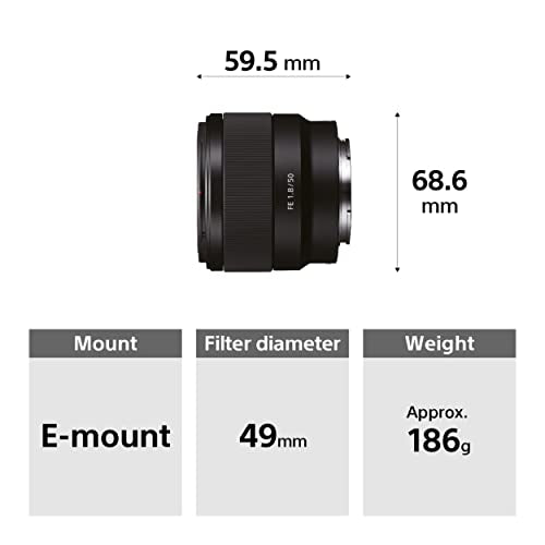 Sony Obiettivo standard SEL-50F18F per serie A7, A6000, A5100, A5000 e Nex, E-Mount