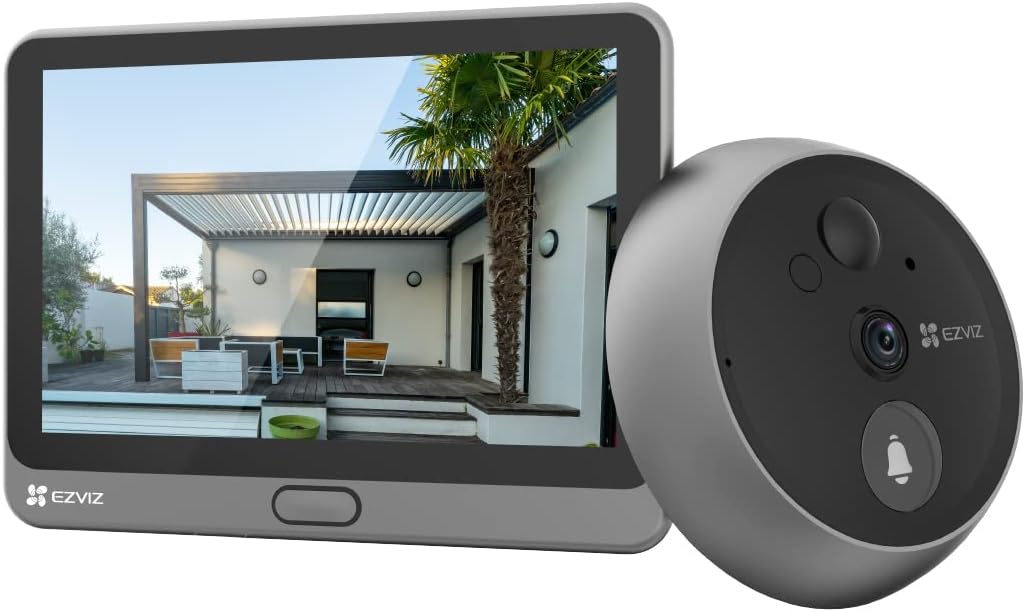 EZVIZ CP4 Spioncino Digitale a Batteria Video Spioncino Senza Fili Display Touchscreen Campanello