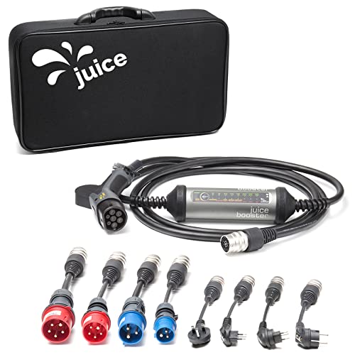 Juice Booster 2 Europe Set, Mobile Wallbox 22kW Senza Installazione, Caricabatteria Auto Elettrica con Cavo Tipo 2