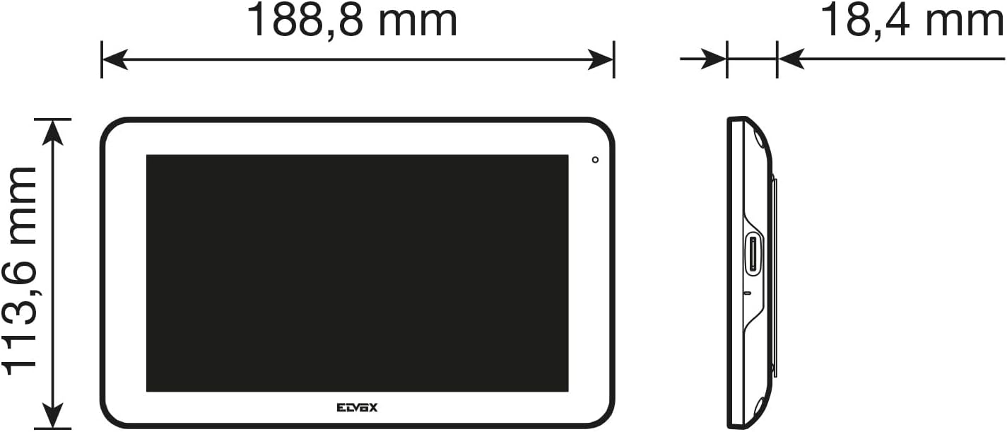 Vimar K42955 Kit videocitofono wifi monofamiliare, touch screen vivavoce Wi-Fi a colori LCD 7"
