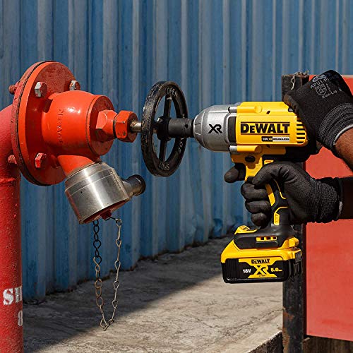 DEWALT DCF899P2-QW Trapano Avvitatore a Impulsi Attacco 1/2" a Batteria, 5.0 Ah, Motore Brushless