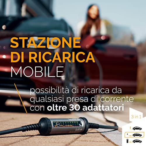 Juice Booster 2 Master Set, Mobile Wallbox 22kW Senza Installazione, Caricabatteria Auto Elettrica con Cavo Tipo 2, Include 4 CEE