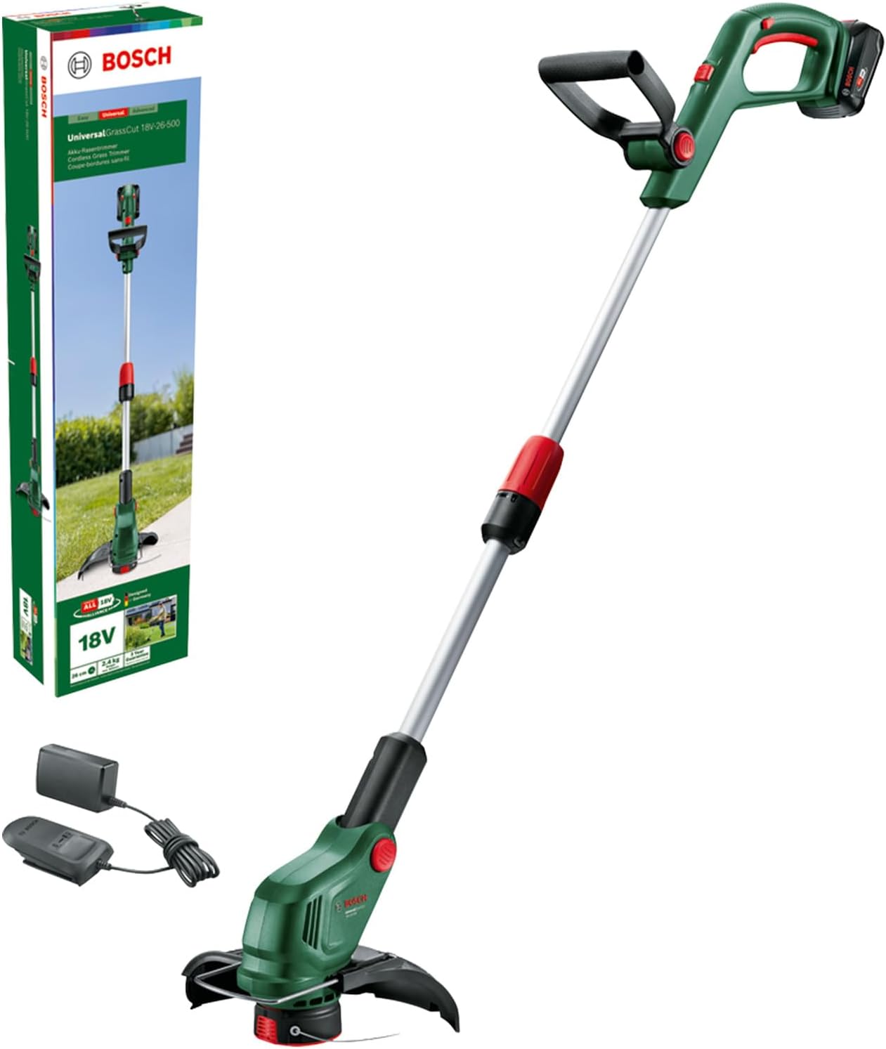 Bosch Home and Garden Tagliabordi a batteria EasyGrassCut 18v-230 (1 batteria 2,0 Ah,