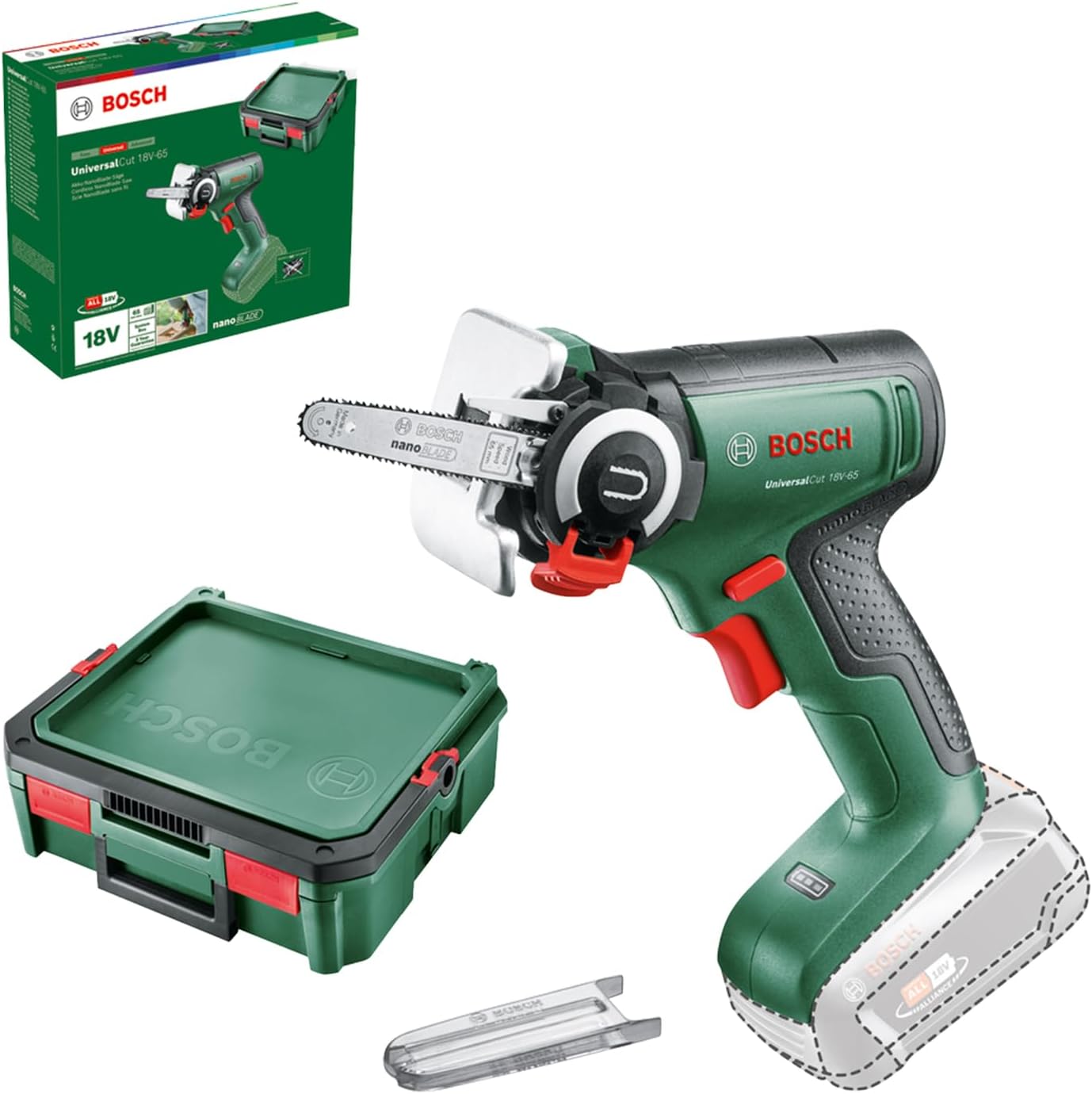 Bosch Home and Garden Microsega a Batteria Nanoblade AdvancedCut 18, 1 Batteria,