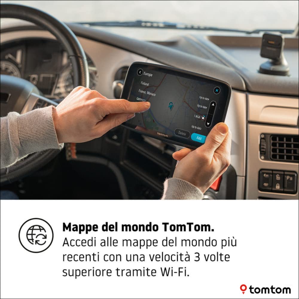 TomTom GO Expert Navigatore Satellitare per Camion, Autobus, Furgone, Schermo HD 7", PDI  Mappe del Mondo