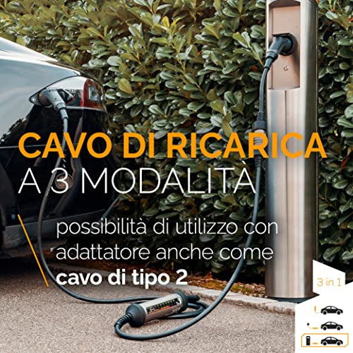 Juice Booster 2 Traveller Plus Set,Wallbox 22kW Senza Installazione, Caricabatteria Auto Elettrica, Include CEE 32/16 Rosso + EU Schuko + Tipo 2