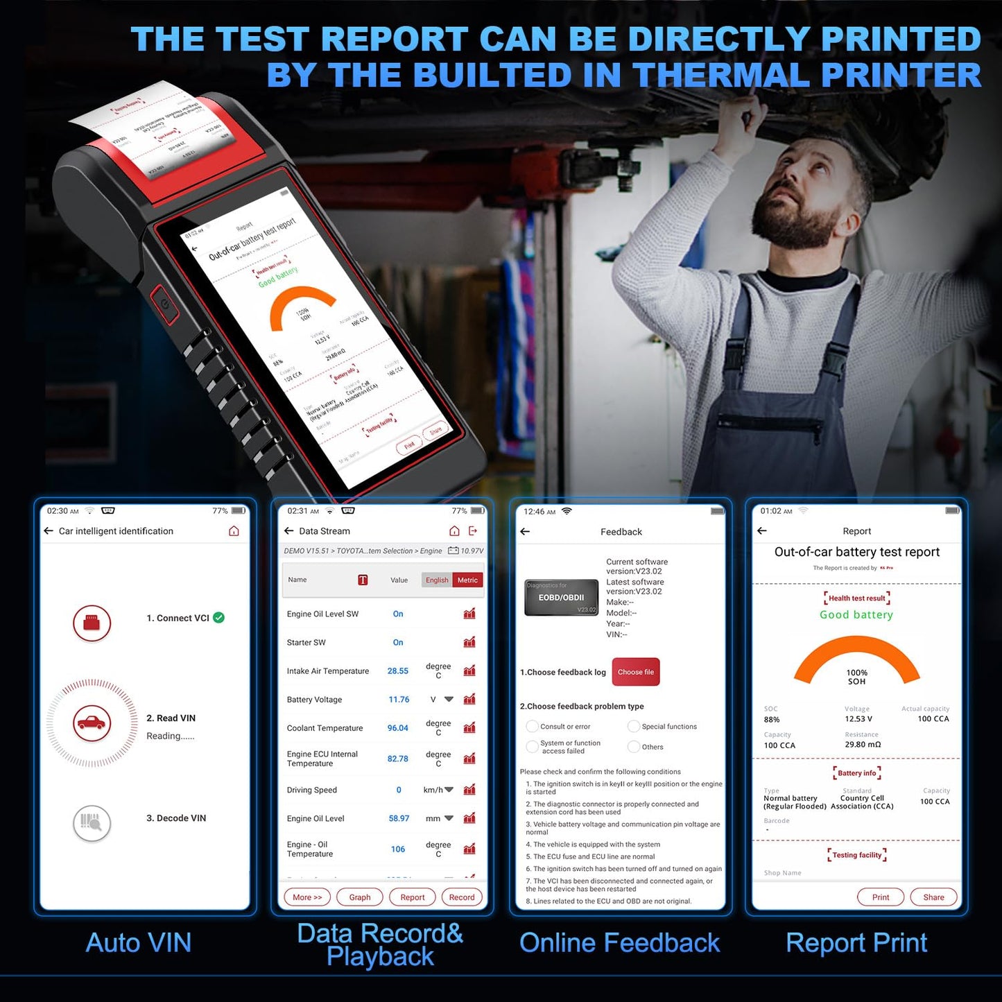 KINGBOLEN K6 PRO OBD2 scanner Auto Diagnostica Professionale, Codifica ECU, FCA Auto Auth, TPMS