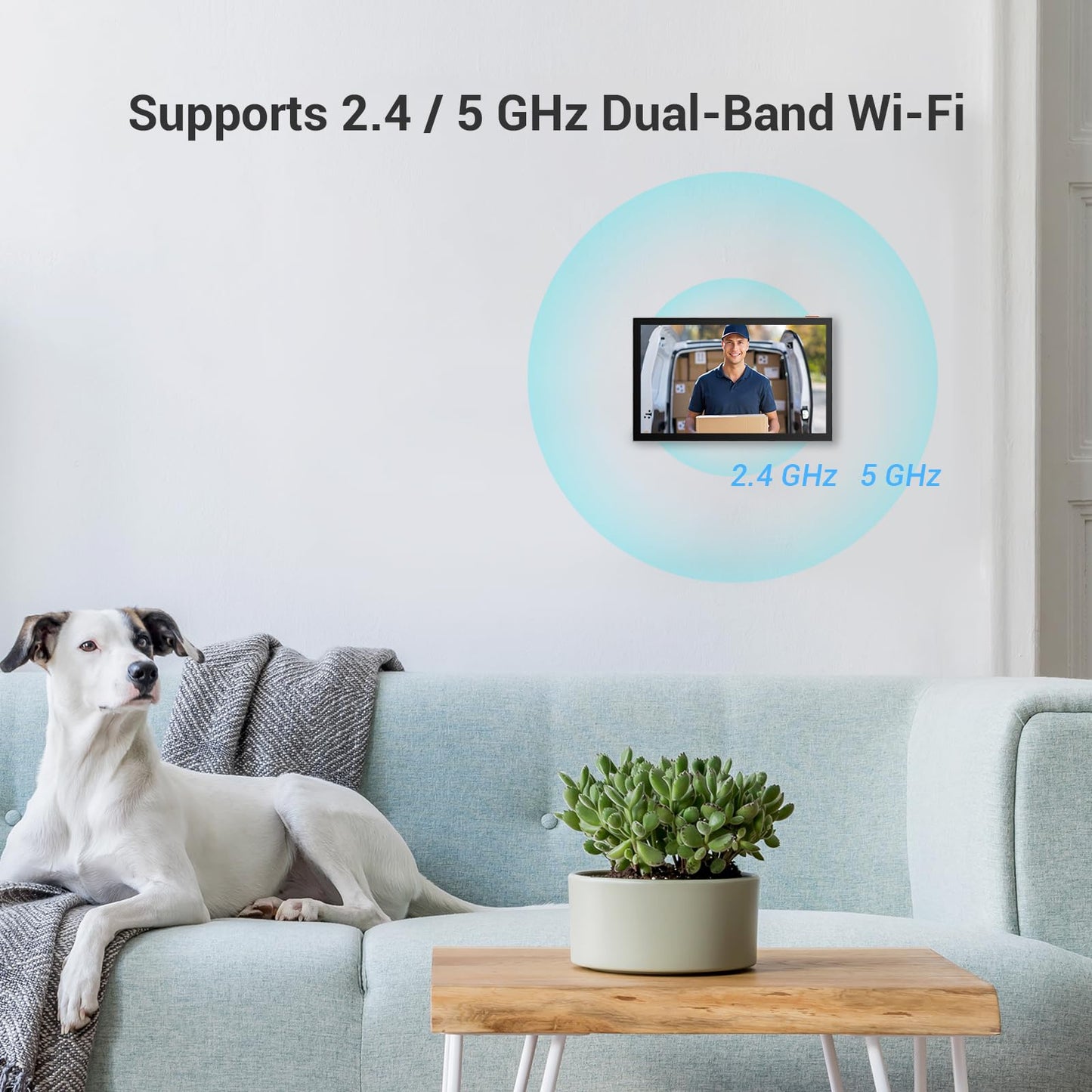 EZVIZ CP7 Wi-Fi Videocitofono Collegato allo Smartphone, 7 Pollici Touch Monitor RFID 2K