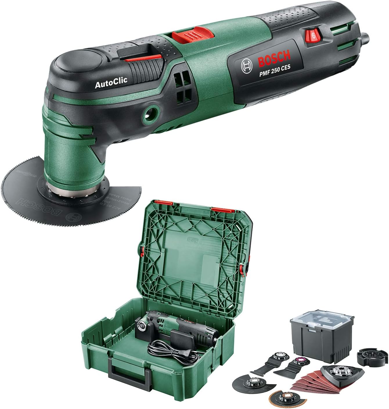 Bosch Home and Garden PMF 350 CES Utensile Multifunzione, Watt, per Accessori Starlock e Starlockplus,