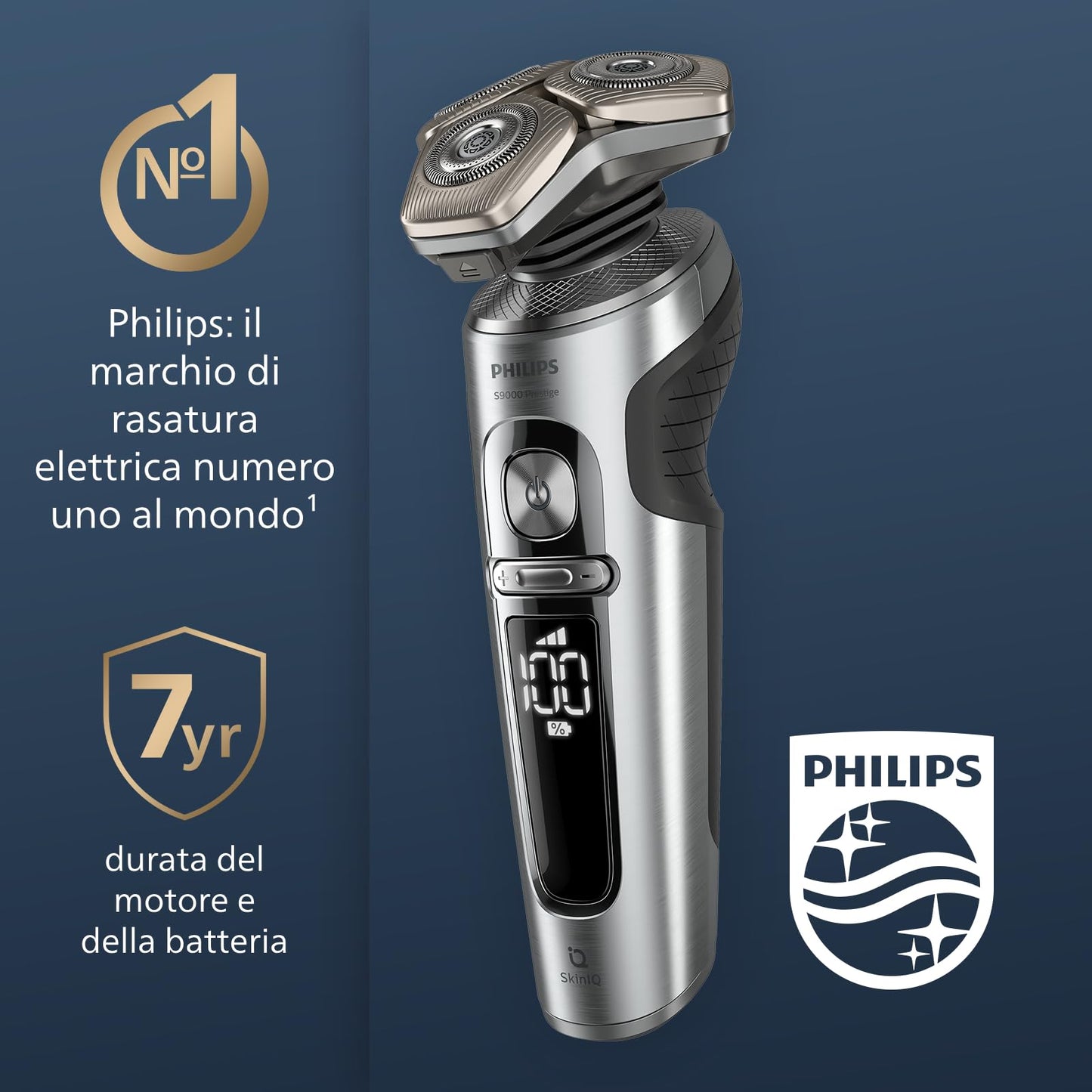 Philips Rasoio Elettrico Serie 9000 Prestige, secco e umido modello SP9885/35