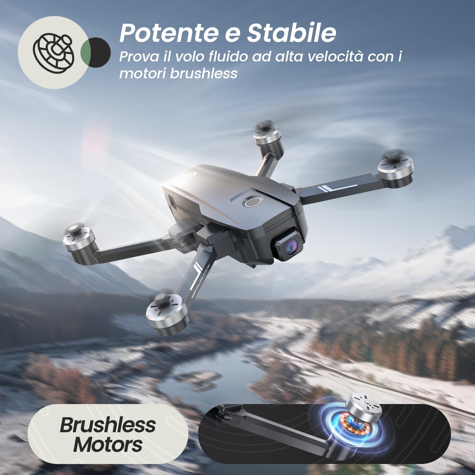 Holy Stone HS720E Drone EIS 4K con Fotocamera UHD per Adulti Motore Brushless,