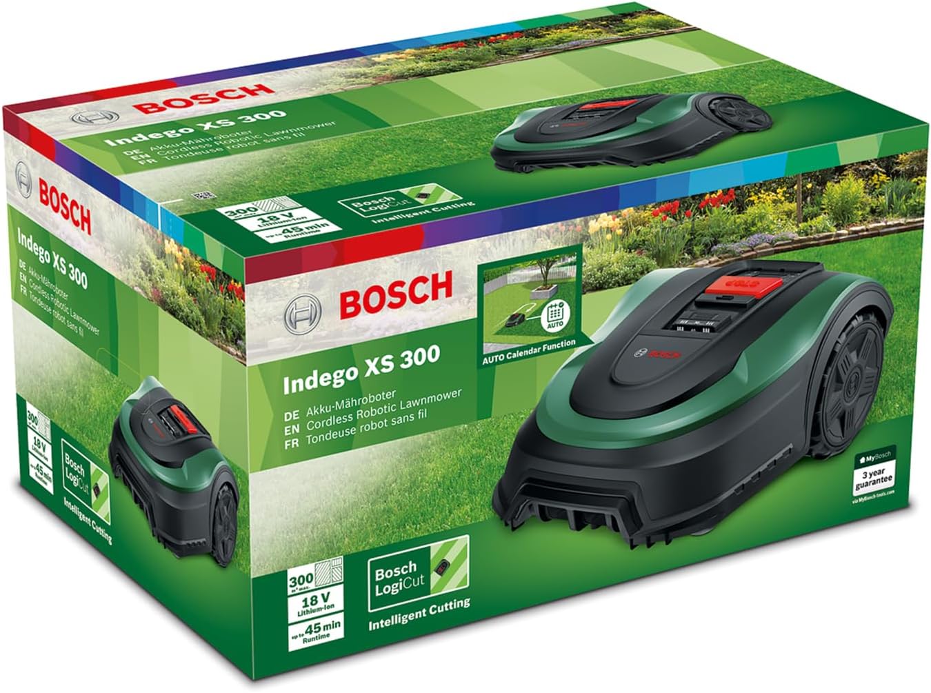 Bosch Home and Garden Robot rasaerba Indego S 500, con batteria da 18 V, stazione di ricarica