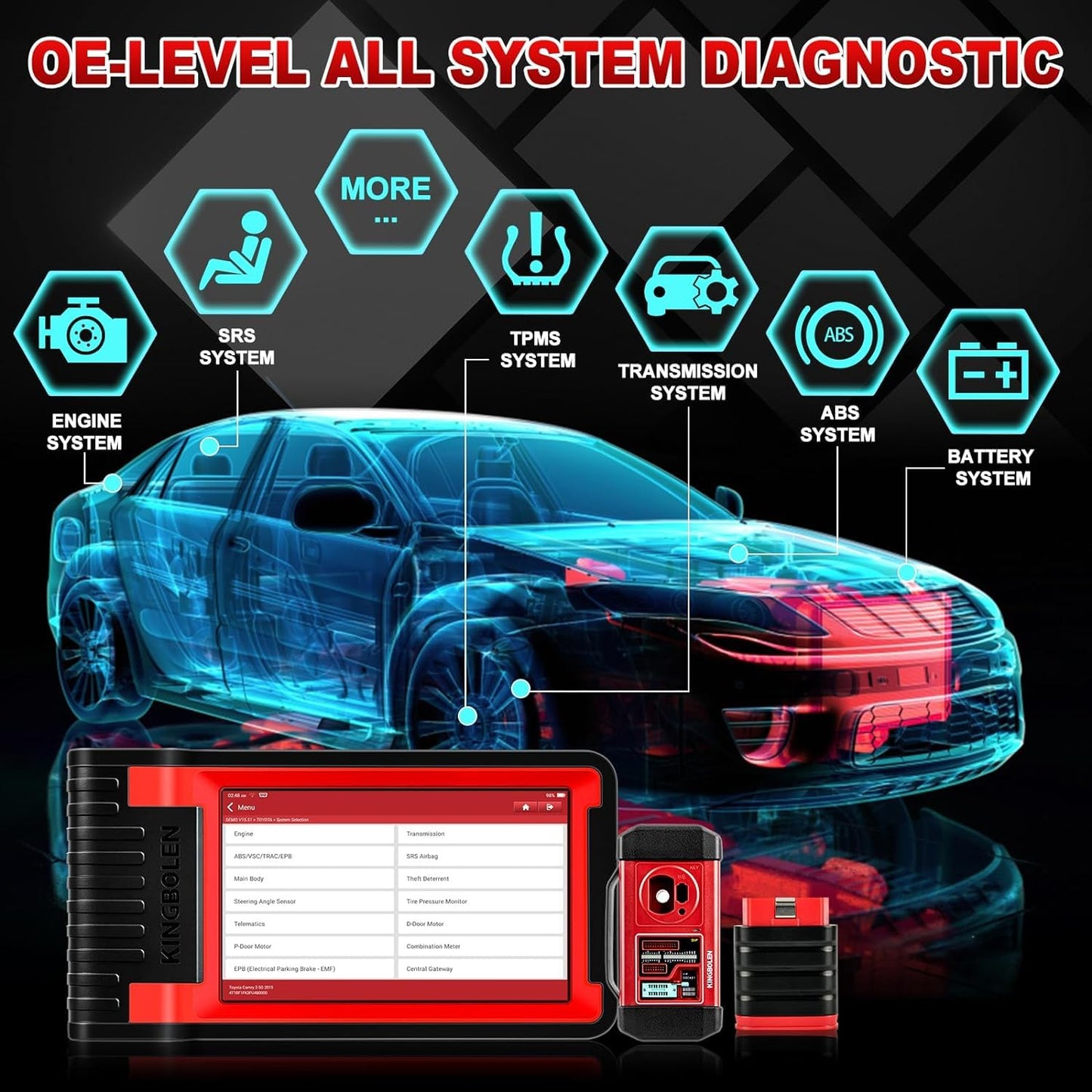 KINGBOLEN K8 IMMO OBD2 Auto Diagnostica & Programmazione Chiave Auto Professionale, UDS & MQB