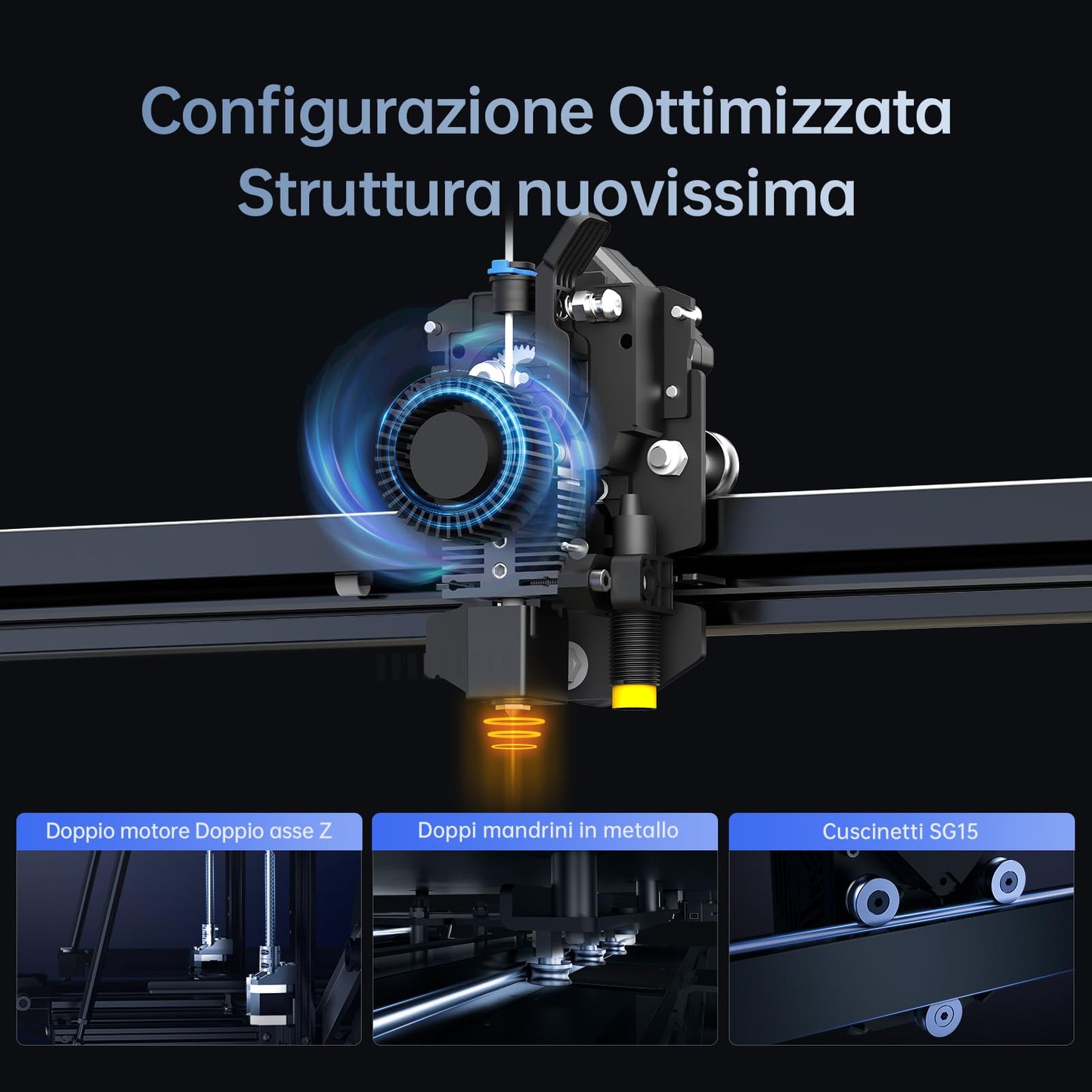 ANYCUBIC Kobra 2 Max Stampante 3D di Grandi Dimensioni,500 mm/s Velocità di Stampa