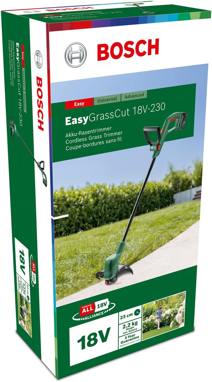 Bosch Home and Garden Tagliabordi a batteria EasyGrassCut 18v-230 (1 batteria 2,0 Ah,