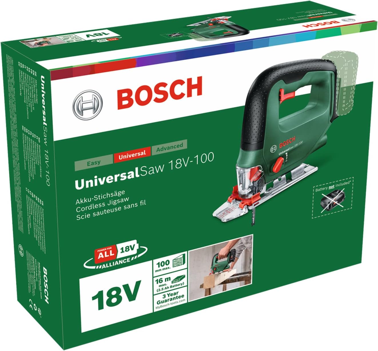 Bosch Seghetto Alternativo a batteria PST 18 LI (1 batteria, sistema da 18 volt,