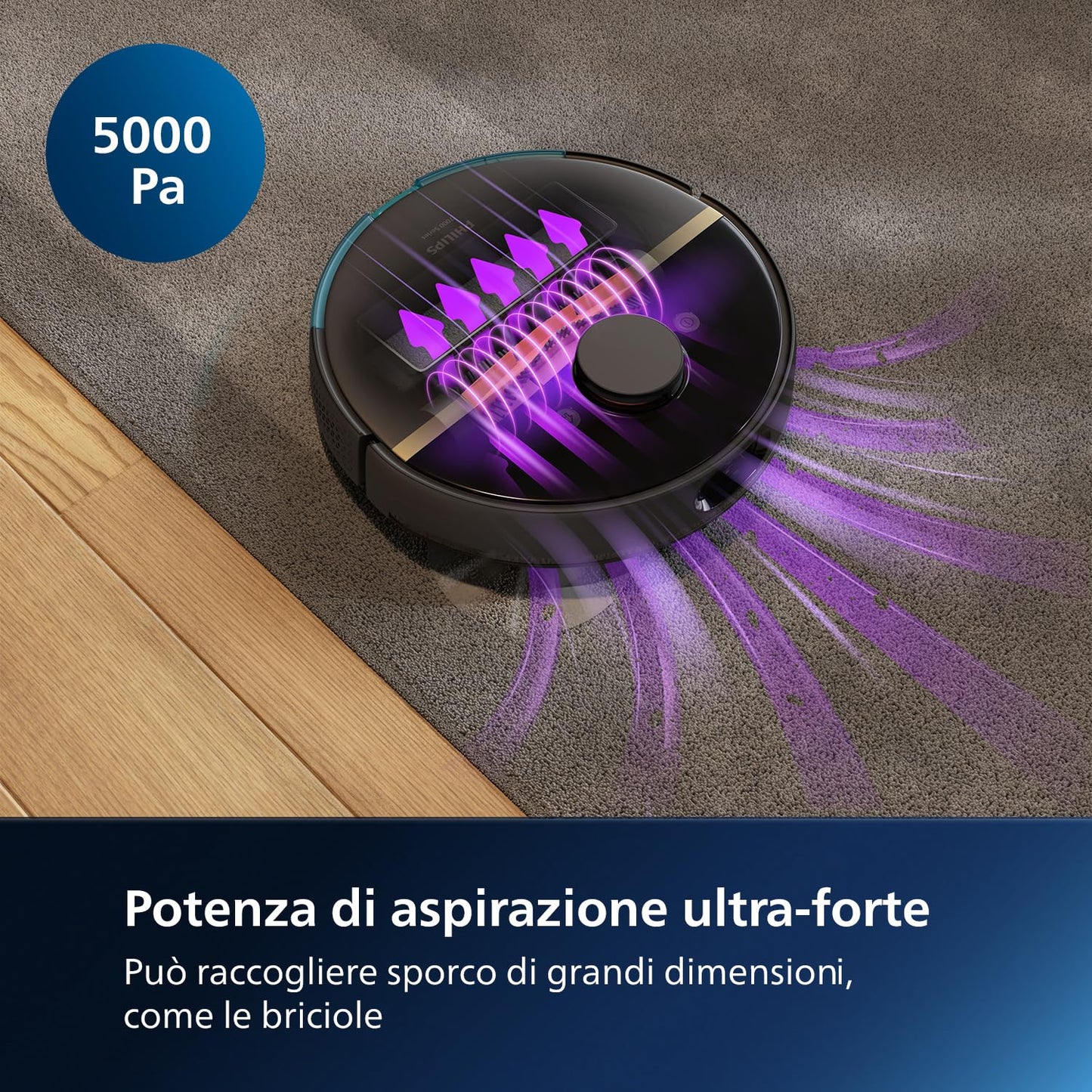 Philips HomeRun Serie 7000 Robot Aspirapolvere e Lavapavimenti con Mappatura
